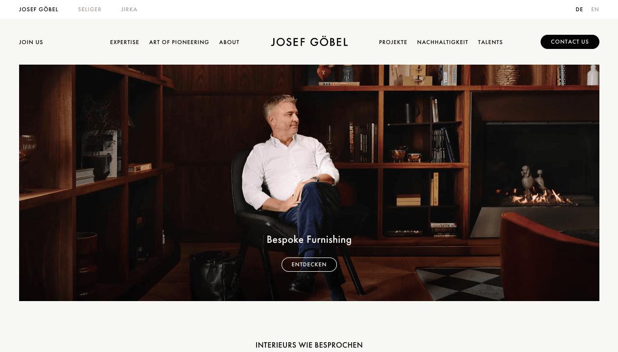 Josef Göbel Architektur – Website Hero